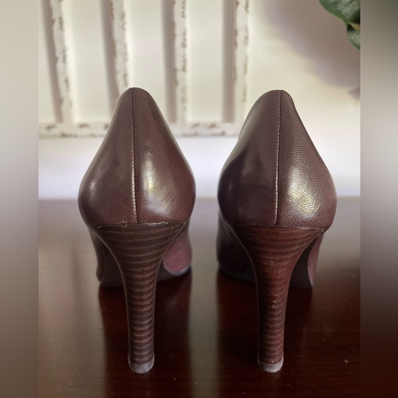Lauren Ralph Lauren Zabrina Leather Pumps 3.5" Heels Chocolate Brown Size 6.5 B - Picture 7 of 11